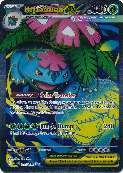 Mega Venusaur ex - 155/132 - Full Art Ultra Rare