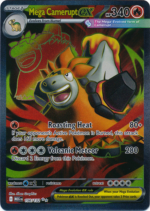 Mega Camerupt ex - 156/132 - Full Art Ultra Rare