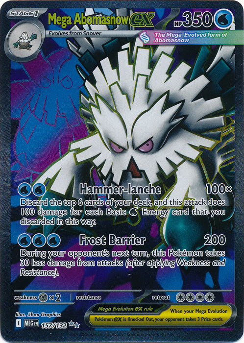 Mega Abomasnow ex - 157/132 - Full Art Ultra Rare