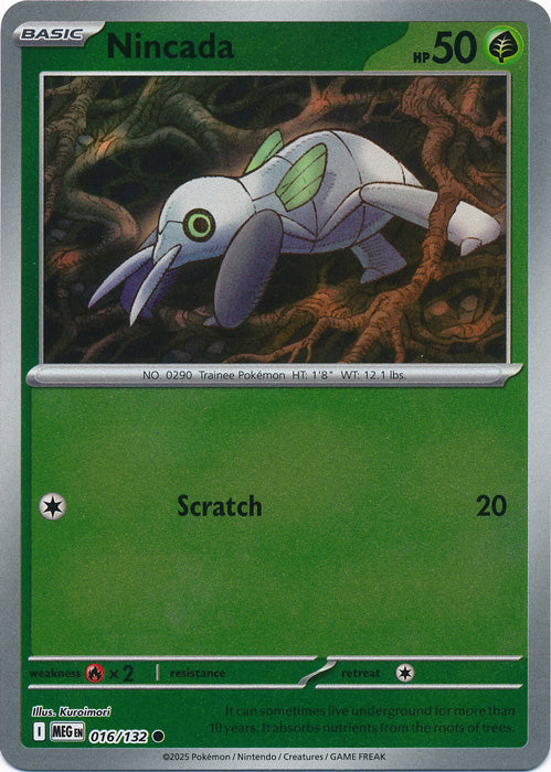 Nincada - 016/132 - Common - Reverse Holo