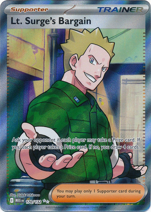 Lt. Surge's Bargain - 170/132 - Full Art Ultra Rare