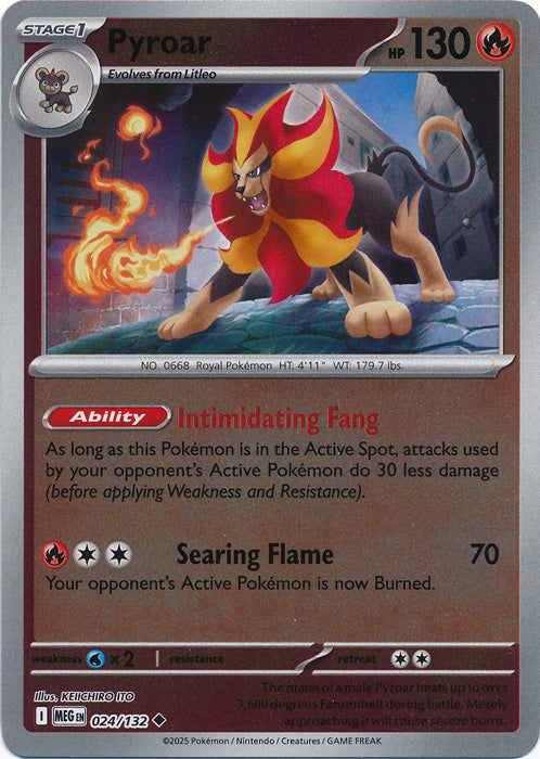 Pyroar - 024/132 - Uncommon - Reverse Holo