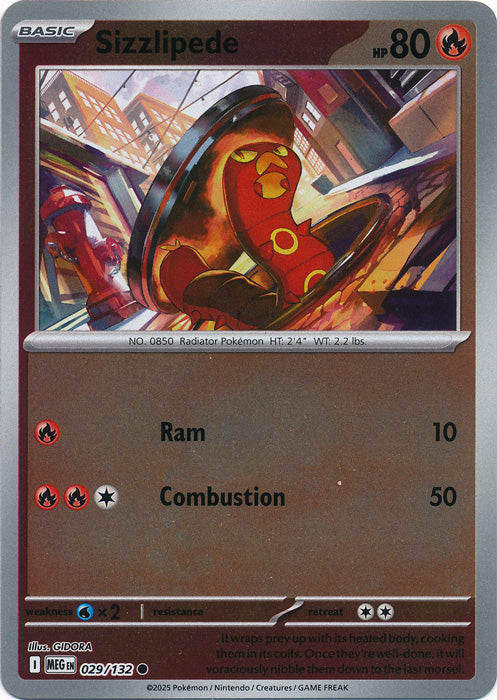 Sizzlipede - 029/132 - Common - Reverse Holo