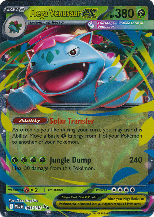 Mega Venusaur ex - 003/132 - Double Rare