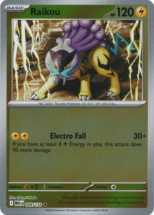 Raikou - 048/132 - Rare - Reverse Holo