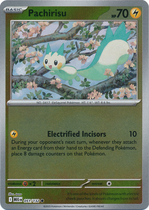 Pachirisu - 051/132 - Common - Reverse Holo
