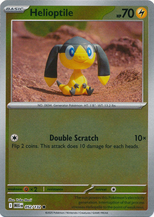Helioptile - 052/132 - Common - Reverse Holo