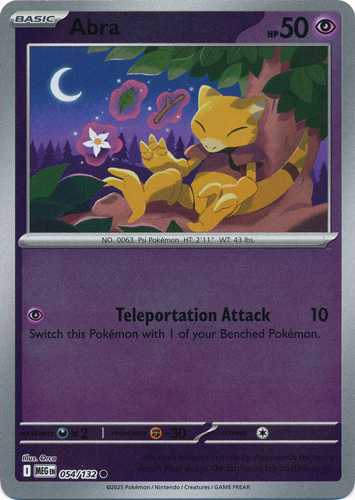 Abra - 054/132 - Common - Reverse Holo