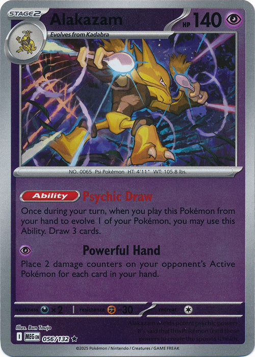 Alakazam - 056/132 - Rare - Reverse Holo