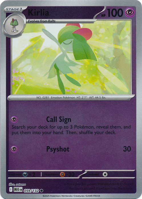 Kirlia - 059/132 - Common - Reverse Holo