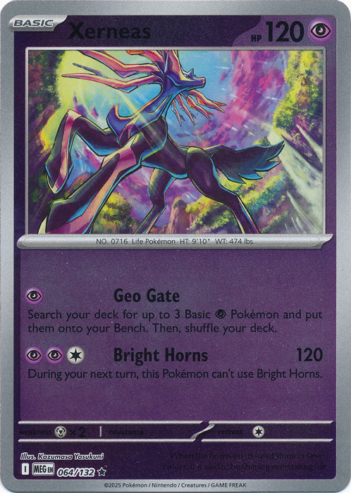 Xerneas - 064/132 - Rare - Reverse Holo