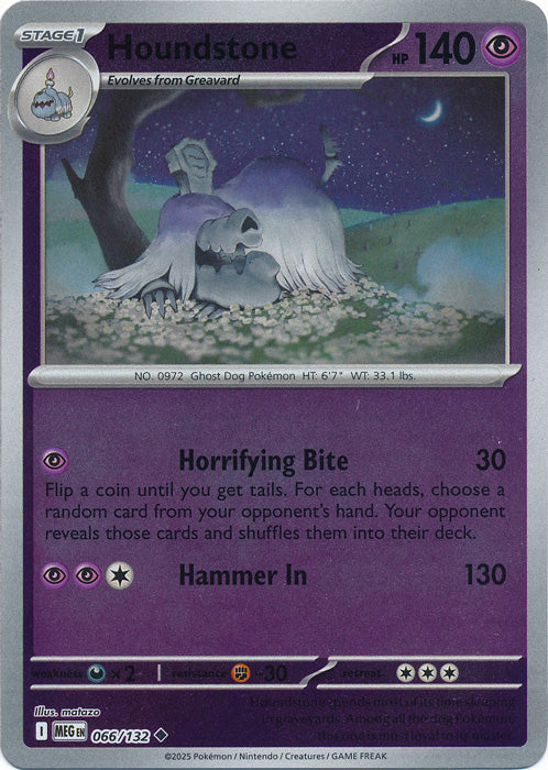 Houndstone - 066/132 - Uncommon - Reverse Holo
