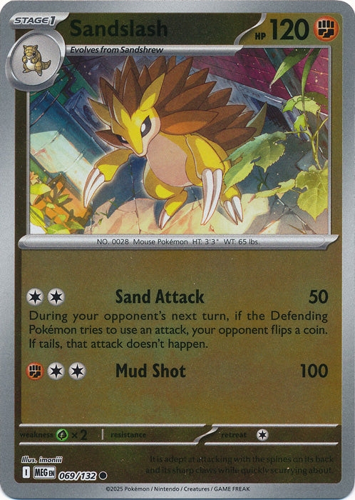 Sandslash - 069/132 - Common - Reverse Holo