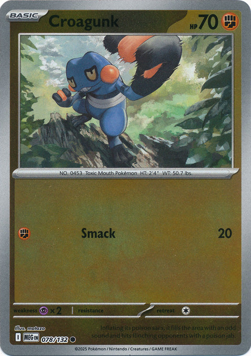 Croagunk - 078/132 - Common - Reverse Holo