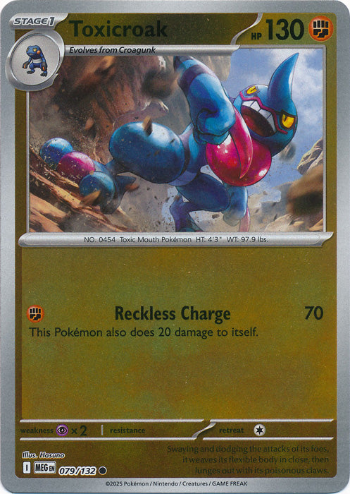 Toxicroak - 079/132 - Common - Reverse Holo