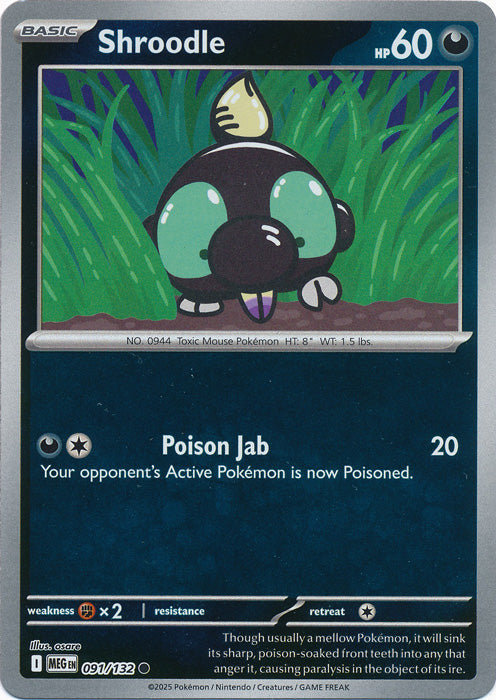 Shroodle - 091/132 - Common - Reverse Holo