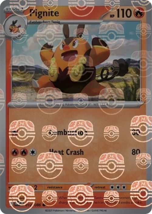 Pignite (Master Ball Pattern) - 012/086 - Common