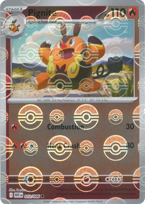 Pignite (Poke Ball Pattern) - 012/086 - Common