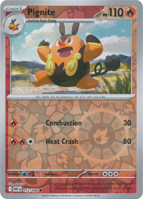Pignite - 012/086 - Common - Reverse Holo
