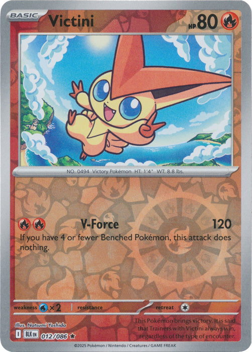 Victini - 012/086 - Rare - Reverse Holo