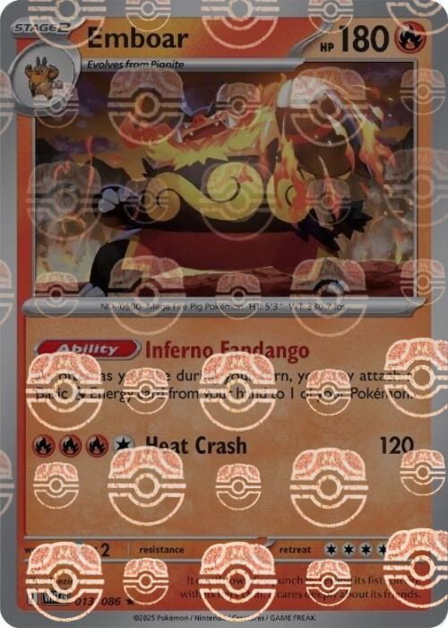 Emboar (Master Ball Pattern) - 013/086 - Rare