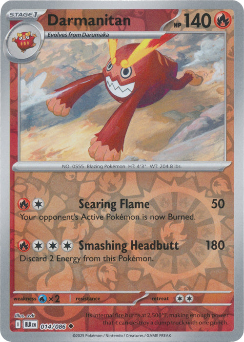 Darmanitan - 014/086 - Uncommon - Reverse Holo