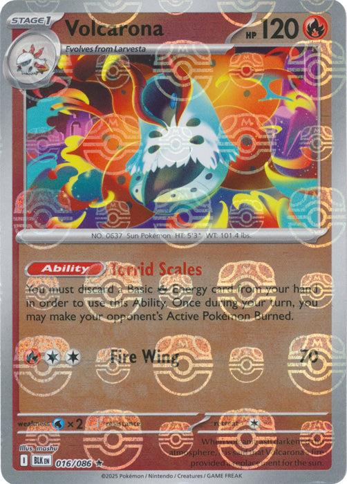 Volcarona (Master Ball Pattern) - 016/086 - Rare