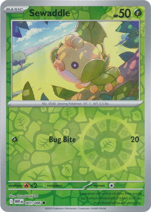 Sewaddle - 001/086 - Common - Reverse Holo