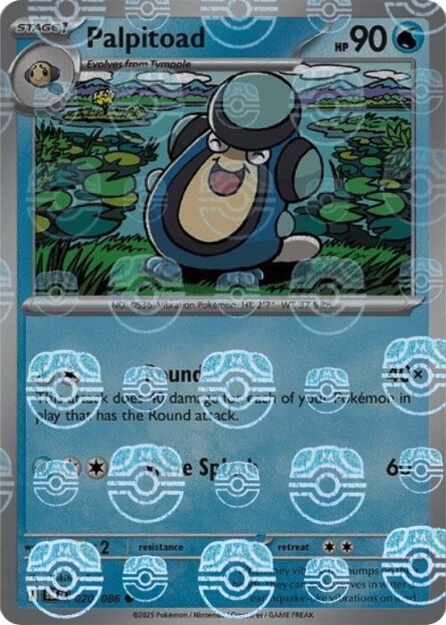 Palpitoad (Master Ball Pattern) - 020/086 - Common