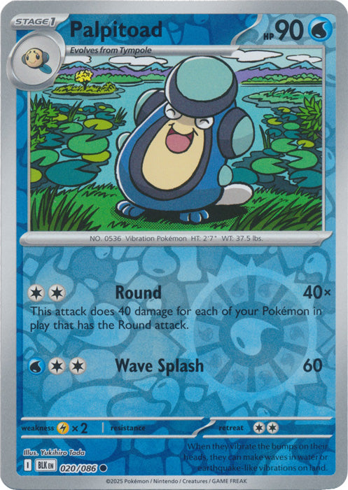 Palpitoad - 020/086 - Common - Reverse Holo