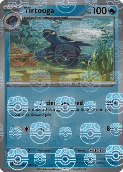 Tirtouga (Master Ball Pattern) - 022/086 - Uncommon
