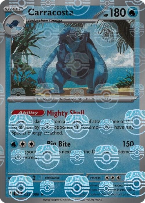 Carracosta (Master Ball Pattern) - 023/086 - Rare