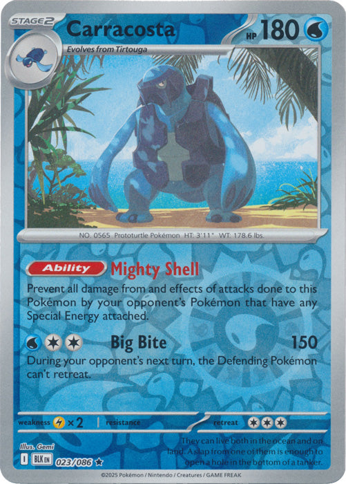 Carracosta - 023/086 - Rare - Reverse Holo