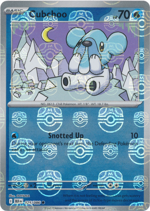 Cubchoo (Master Ball Pattern) - 025/086 - Common