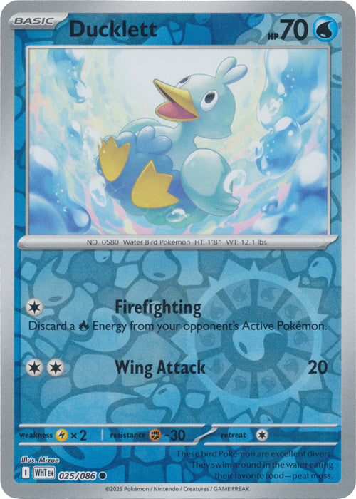 Ducklett - 025/086 - Common - Reverse Holo