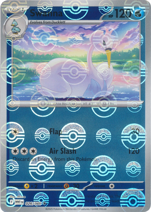 Swanna (Poke Ball Pattern) - 026/086 - Uncommon