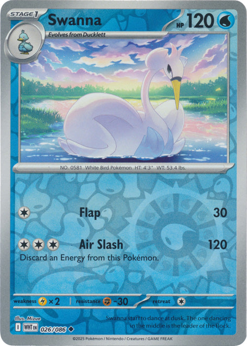 Swanna - 026/086 - Uncommon - Reverse Holo