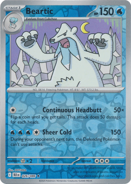 Beartic - 026/086 - Rare - Reverse Holo