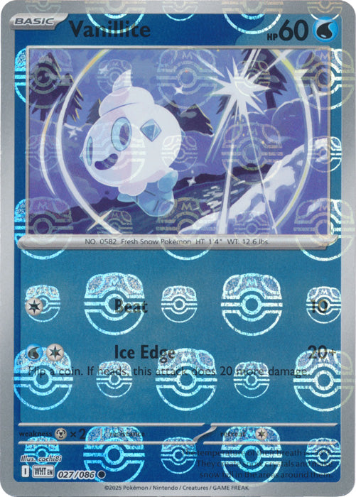 Vanillite (Master Ball Pattern) - 027/086 - Common