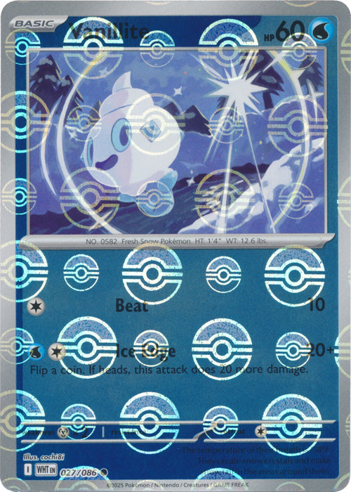 Vanillite (Poke Ball Pattern) - 027/086 - Common