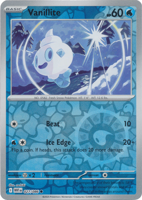 Vanillite - 027/086 - Common - Reverse Holo