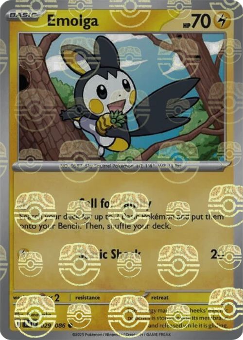 Emolga (Master Ball Pattern) - 029/086 - Common