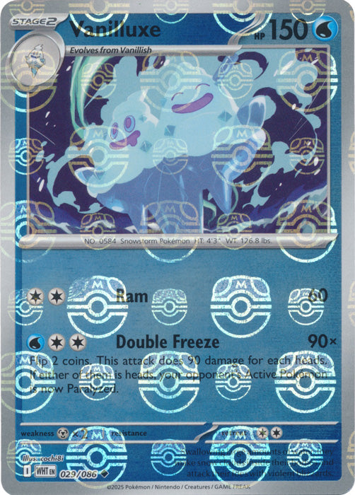 Vanilluxe (Master Ball Pattern) - 029/086 - Uncommon