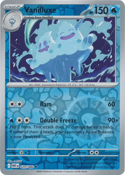 Vanilluxe - 029/086 - Uncommon - Reverse Holo