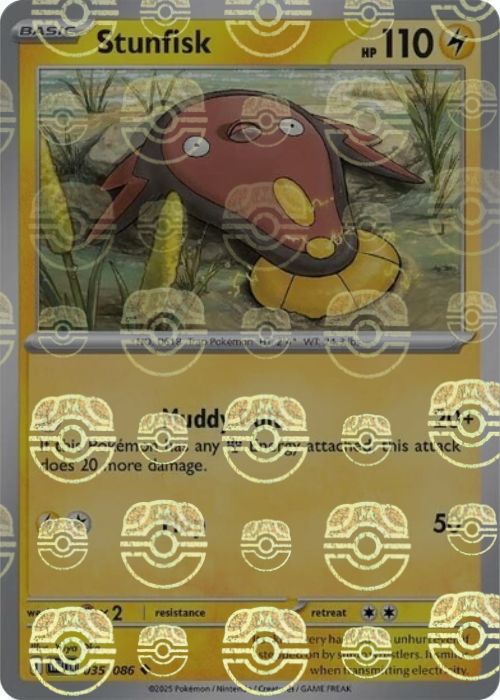 Stunfisk (Master Ball Pattern) - 035/086 - Uncommon