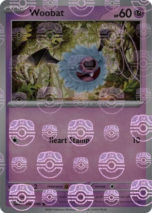 Woobat (Master Ball Pattern) - 036/086 - Common