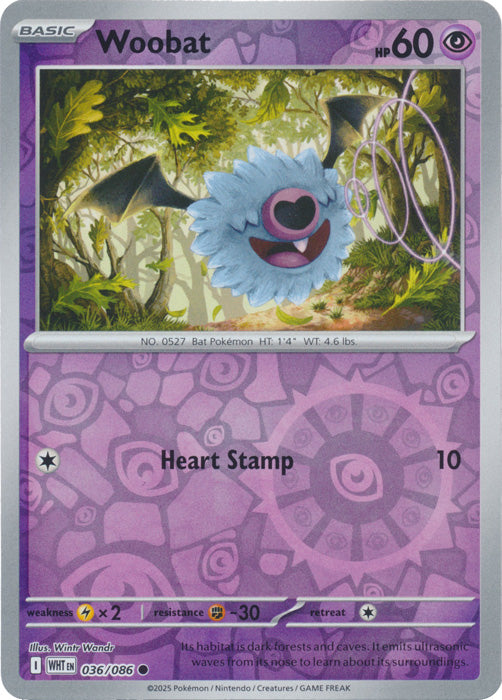 Woobat - 036/086 - Common - Reverse Holo