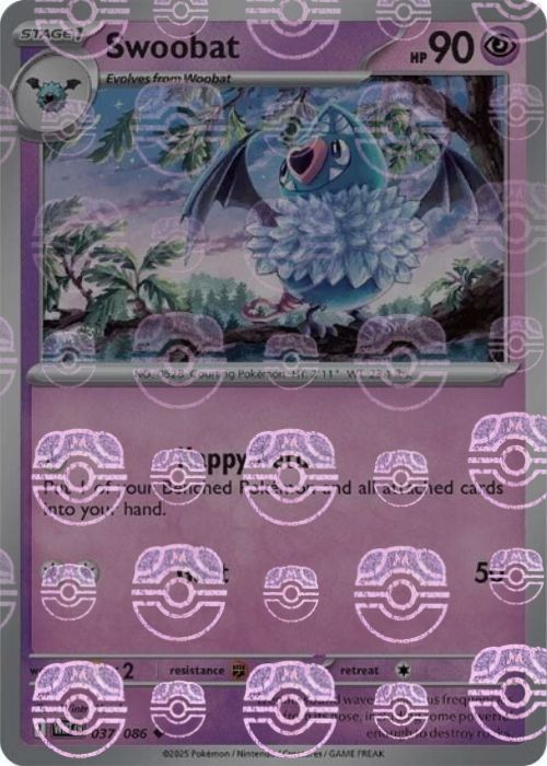 Swoobat (Master Ball Pattern) - 037/086 - Uncommon