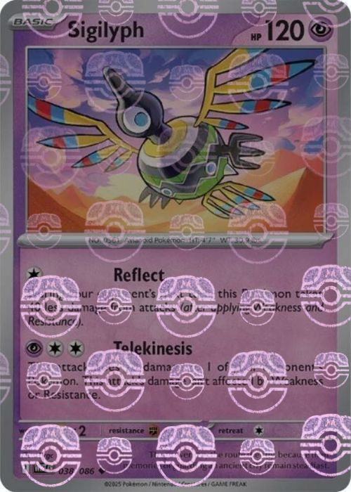 Sigilyph (Master Ball Pattern) - 038/086 - Uncommon