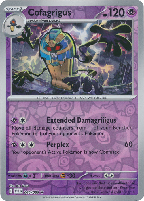 Cofagrigus - 040/086 - Rare - Reverse Holo